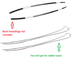 BMW E46 Touring – Roof Molding Trim Rubber Seal – Complete set - Image 2