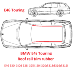 BMW E46 Touring – Roof Molding Trim Rubber Seal – Complete set