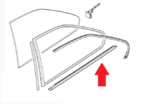all BMW e36 coupe rear quarter window bottom weather stripping seal - Image 2