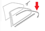 BMW e36 coupe rear quarter window rubber seal weather stripping - Image 2